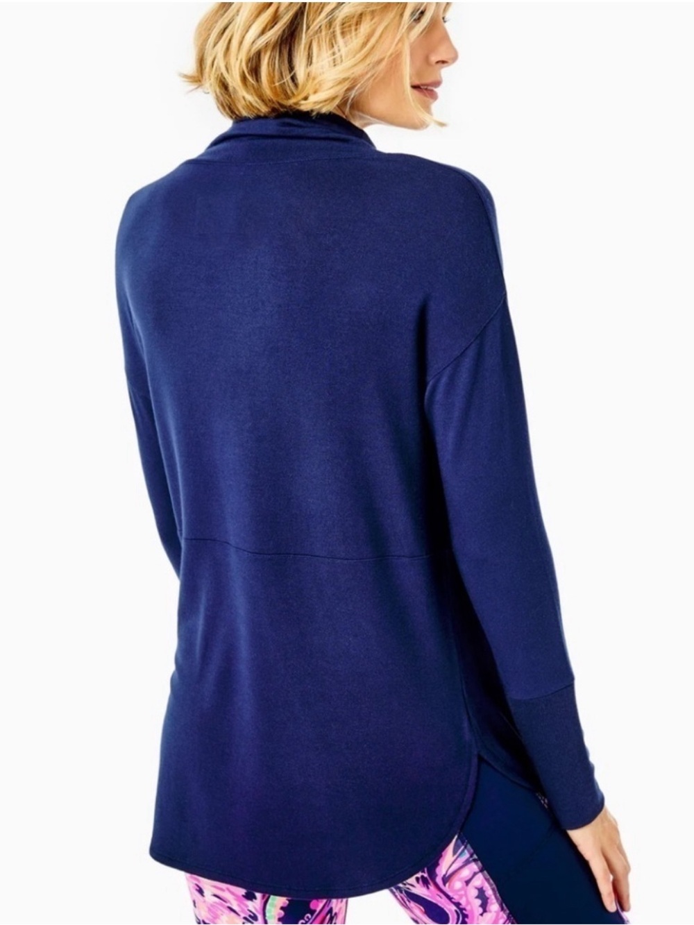 Lilly Pulitzer Luxletic Makaylie Pullover Size Large Blue - Picture 2 of 6
